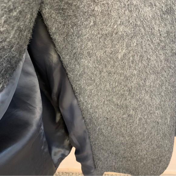 Talbots Bow Neck Wool Alpaca Midi Length Coat Cape Wrap Front - Picture 15 of 16